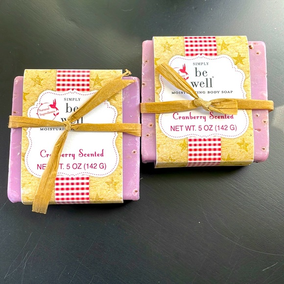 Be Well Cranberry Bar Soap. Set of Two. NWT 💜 - Picture 1 of 2